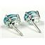 925 Sterling Silver Post Earrings, Paraiba Topaz, SE002