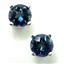 925 Sterling Silver Post Earrings, Neptune Garden Topaz, SE012