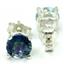 925 Sterling Silver Post Earrings, Neptune Garden Topaz, SE012