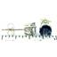 925 Sterling Silver Post Earrings, Neptune Garden Topaz, SE012