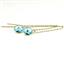 14k Gold Threader Earrings, Swiss Blue Topaz, E005