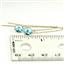 14k Gold Threader Earrings, Swiss Blue Topaz, E005