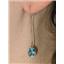 14k Gold Threader Earrings, Swiss Blue Topaz, E005