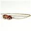 14k Gold Threader Earrings, Twilight Fire Topaz, E005
