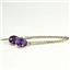 14k Gold Threader Earrings, Amethyst, E005