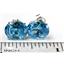 925 Sterling Silver Post Earrings, Swiss Blue CZ, SE102
