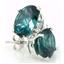 925 Sterling Silver Post Earrings, Paraiba Topaz, SE102