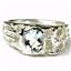 925 Sterling Silver Men's Nugget Ring, Aquamarine, SR197