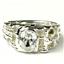 925 Sterling Silver Men's Nugget Ring, Cubic Zirconia, SR197