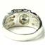 925 Sterling Silver Men's Nugget Ring, Cubic Zirconia, SR197