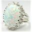 SR270, Created White Opal, 925 Sterling Silver Ladies Ring