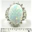 SR270, Created White Opal, 925 Sterling Silver Ladies Ring