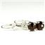 925 Sterling Silver Leverback Earrings, Mozambique Garnet, SE017