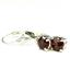 925 Sterling Silver Leverback Earrings, Mozambique Garnet, SE017