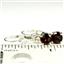 925 Sterling Silver Leverback Earrings, Mozambique Garnet, SE017