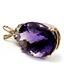 P016, Amethyst, 14K Gold Pendant