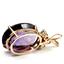P016, Amethyst, 14K Gold Pendant