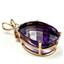 P016, Amethyst, 14K Gold Pendant