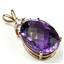 P016, Amethyst, 14K Gold Pendant
