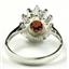 SR235, Mozambique Garnet, 925 Sterling Silver Ladies Cluster Ring