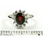 SR235, Mozambique Garnet, 925 Sterling Silver Ladies Cluster Ring