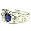 925 Sterling Silver Men's Nugget Ring, Created Blue Sapphire, SR197