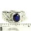925 Sterling Silver Men's Nugget Ring, Created Blue Sapphire, SR197