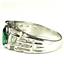 925 Sterling Silver Men's Nugget Ring, Russian Nanocrystal Emerald, SR197