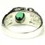 925 Sterling Silver Men's Nugget Ring, Russian Nanocrystal Emerald, SR197