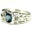 925 Sterling Silver Men's Nugget Ring, London Blue Topaz,SR197