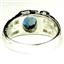 925 Sterling Silver Men's Nugget Ring, London Blue Topaz,SR197
