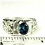 925 Sterling Silver Men's Nugget Ring, London Blue Topaz,SR197