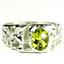 925 Sterling Silver Men's Nugget Ring, Peridot, SR197