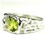 925 Sterling Silver Men's Nugget Ring, Peridot, SR197