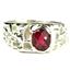 925 Sterling Silver Men's Nugget Ring, Crimson Fire Topaz, SR197