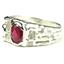 925 Sterling Silver Men's Nugget Ring, Crimson Fire Topaz, SR197