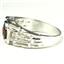 925 Sterling Silver Men's Nugget Ring, Mozambique Garnet, SR197
