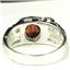 925 Sterling Silver Men's Nugget Ring, Mozambique Garnet, SR197