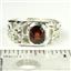 925 Sterling Silver Men's Nugget Ring, Mozambique Garnet, SR197