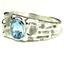 925 Sterling Silver Men's Nugget Ring, Swiss Blue Topaz, SR197