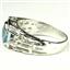 925 Sterling Silver Men's Nugget Ring, Swiss Blue Topaz, SR197