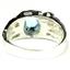 925 Sterling Silver Men's Nugget Ring, Swiss Blue Topaz, SR197