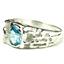 925 Sterling Silver Men's Nugget Ring, Swiss Blue CZ, SR197