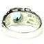 925 Sterling Silver Men's Nugget Ring, Swiss Blue CZ, SR197