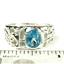 925 Sterling Silver Men's Nugget Ring, Swiss Blue CZ, SR197