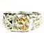 925 Sterling Silver Men's Nugget Ring, Champagne CZ, SR197