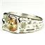 925 Sterling Silver Men's Nugget Ring, Champagne CZ, SR197
