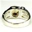 925 Sterling Silver Men's Nugget Ring, Champagne CZ, SR197