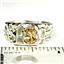 925 Sterling Silver Men's Nugget Ring, Champagne CZ, SR197