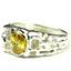 925 Sterling Silver Men's Nugget Ring, Golden Yellow CZ, SR197